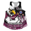 Manly Warringah Sea Eagles Women Racerback Singlet NAIDOC Week Strength Of Sacred Spirit