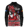 St. George Illawarra Dragons Long Sleeve Polo Shirt NAIDOC Week Strength Of Sacred Spirit