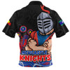 Newcastle Knights Zip Polo Shirt NAIDOC Week Strength Of Sacred Spirit