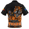 Wests Tigers Zip Polo Shirt NAIDOC Week Strength Of Sacred Spirit