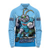 New South Wales Blues Long Sleeve Polo Shirt Game Day Warrior Battle Spirit