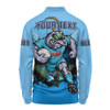 New South Wales Blues Long Sleeve Polo Shirt Game Day Warrior Battle Spirit