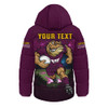 Queensland Maroons Hooded Padded Jacket Game Day Warrior Battle Spirit