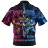 New South Wales Blues Zip Polo Shirt Two States One Passion Game Day