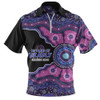 Indigenous Australian Aboriginal Zip Polo Shirt Naidoc Journey Of Ancestral Spirit Paths