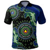 Indigenous Australian Aboriginal Polo Shirt Sacred Tracks Of Lizard Naidoc Spirit