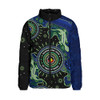 Indigenous Australian Aboriginal Padded Jacket Sacred Tracks Of Lizard Naidoc Spirit