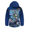 New South Wales Blues Hooded Padded Jacket Ripped Origin Power Unleashed