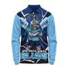 New South Wales Blues Long Sleeve Polo Shirt Cracked Origin Fury Rise