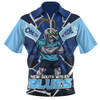 New South Wales Blues Zip Polo Shirt Cracked Origin Fury Rise