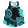 Indigenous Australian Aboriginal Women Racerback Singlet Connected By Flow And Spirit