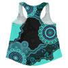 Indigenous Australian Aboriginal Women Racerback Singlet Connected By Flow And Spirit