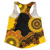 Indigenous Australian Aboriginal Women Racerback Singlet Connected By Flow And Spirit