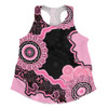 Indigenous Australian Aboriginal Women Racerback Singlet Connected By Flow And Spirit
