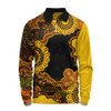 Indigenous Australian Aboriginal Long Sleeve Polo Shirt Connected By Flow And Spirit