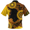 Indigenous Australian Aboriginal Zip Polo Shirt Connected By Flow And Spirit