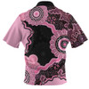 Indigenous Australian Aboriginal Zip Polo Shirt Connected By Flow And Spirit