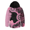 Indigenous Australian Aboriginal Hooded Padded Jacket Connected By Flow And Spirit
