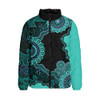 Indigenous Australian Aboriginal Padded Jacket Connected By Flow And Spirit