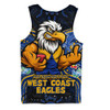West Coast Eagles Men Singlet One Team One Fight