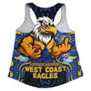 West Coast Eagles Women Racerback Singlet One Team One Fight