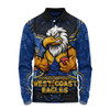 West Coast Eagles Long Sleeve Polo Shirt One Team One Fight
