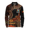(Custom) Indigenous Australian Aboriginal Long Sleeve Polo Shirt Naidoc Eagle Spirit Of Country