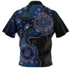 Indigenous Australian Aboriginal Zip Polo Shirt Naidoc Week Spirit Connection Through Sea Country