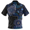 Indigenous Australian Aboriginal Zip Polo Shirt Naidoc Week Spirit Connection Through Sea Country
