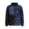 Indigenous Australian Aboriginal Padded Jacket Naidoc Week Spirit Connection Through Sea Country