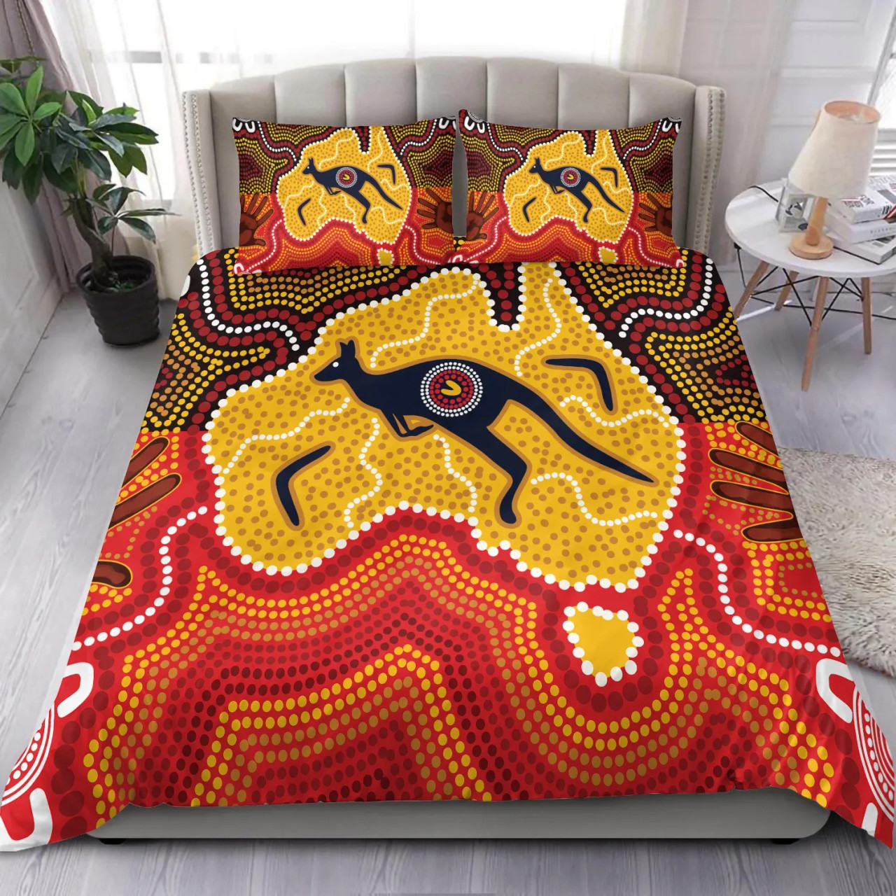 Australia Aboriginal Bedding Set Indigenous Kangaroo