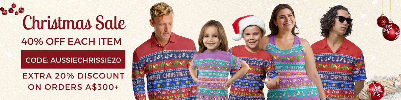 Aussie Christmas Flamingo Summer Vibes