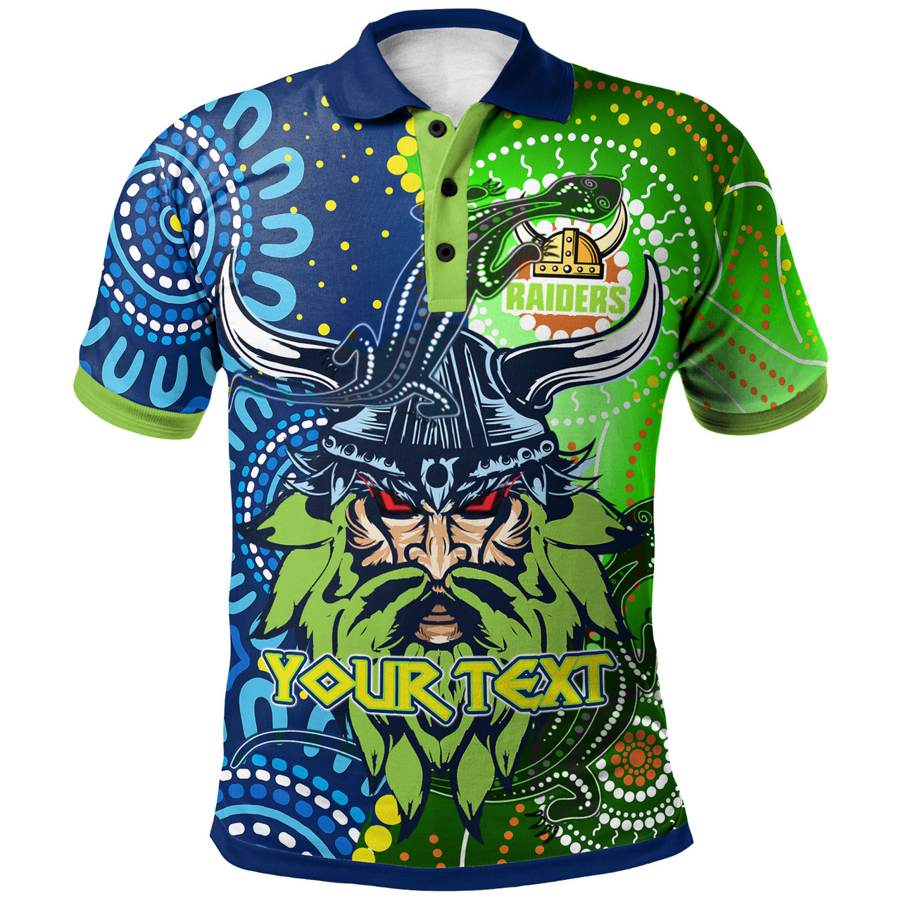 Canberra Raiders Custom Polo Shirt Indigenous Canberra Raiders Power