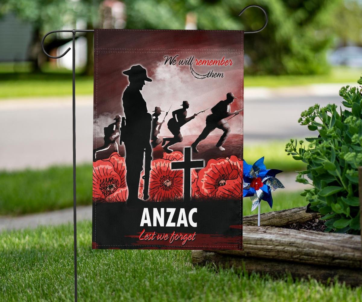 Australia Anzac Day Flag We Will Remember Them Special Version