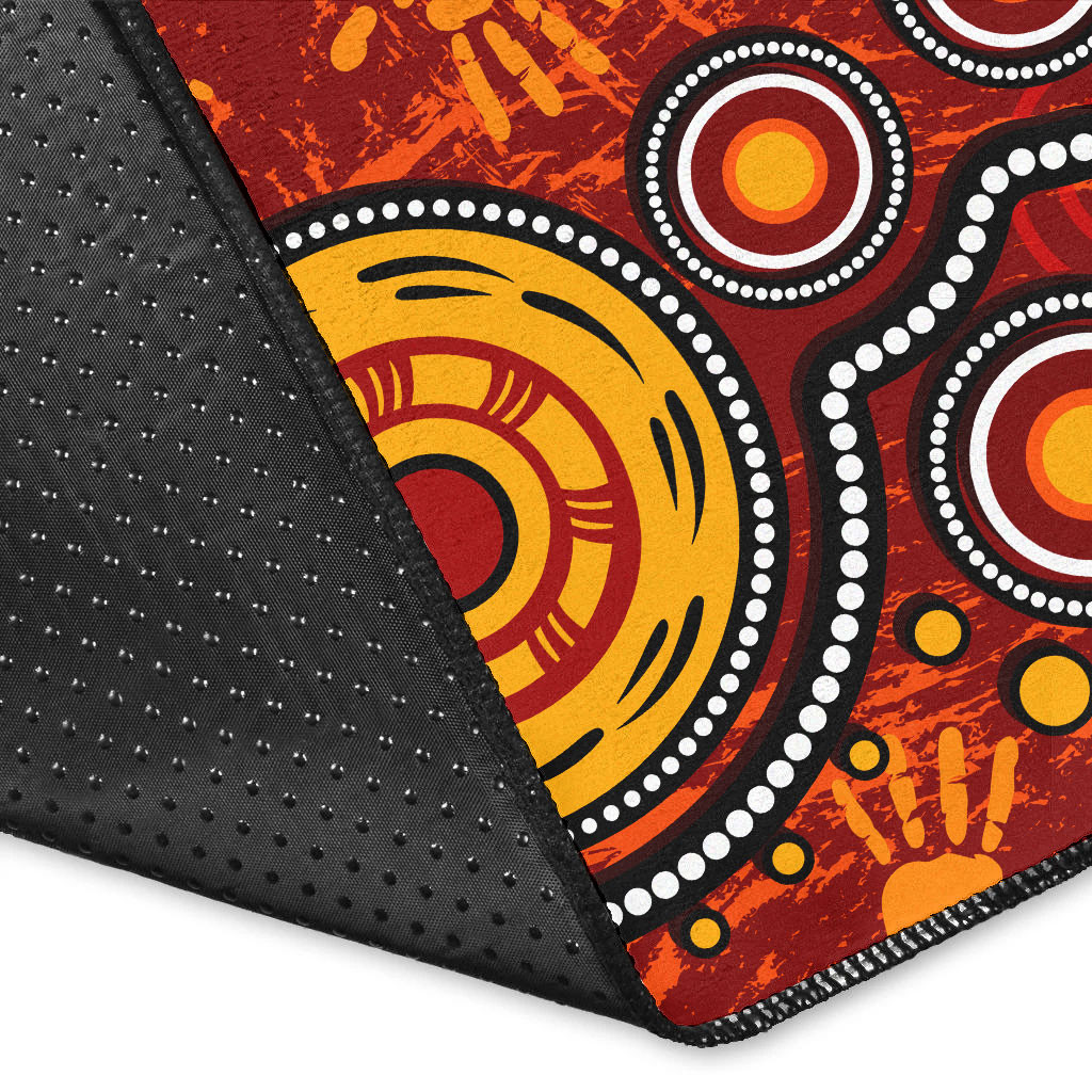 Australia Aboriginal Area Rug - Aboriginal dot art conection concept ...