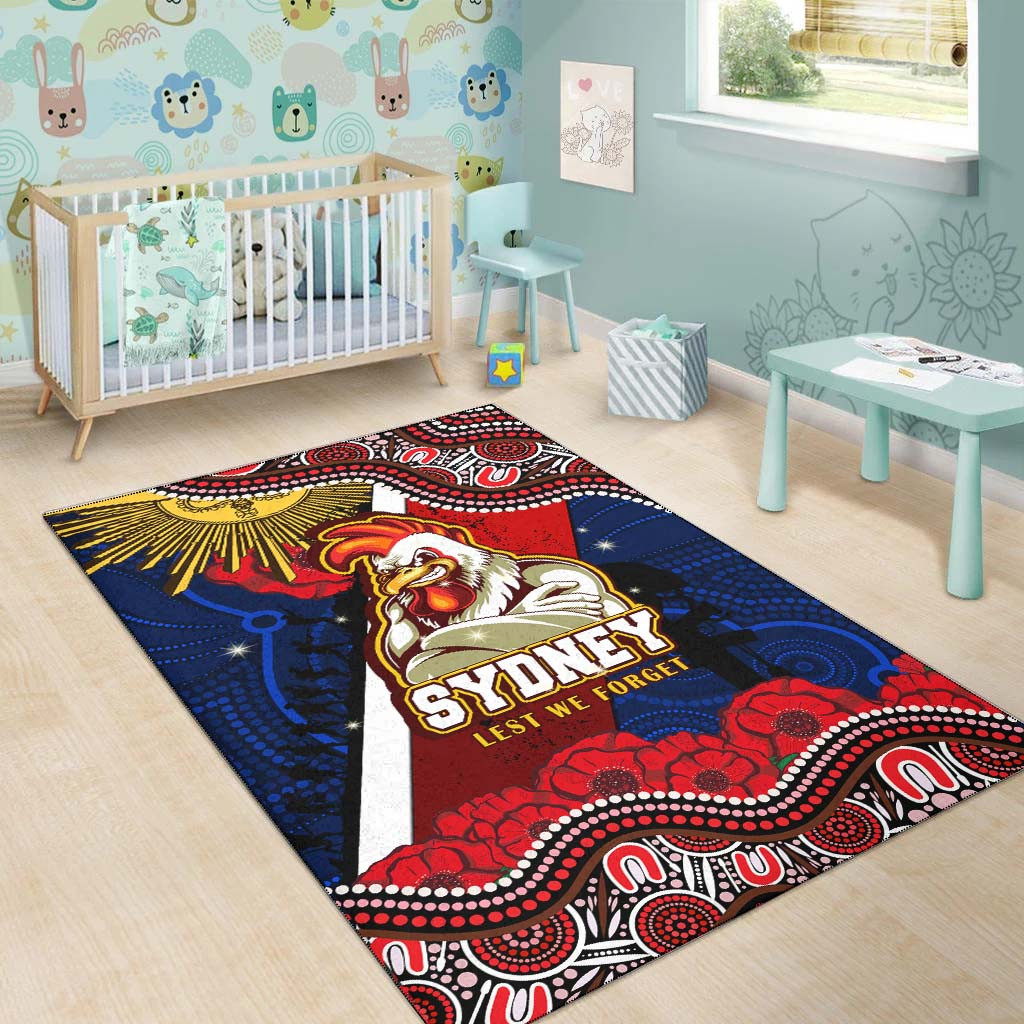 Australia Sydney Anzac Area Rug Anzac Day Sydney Aboriginal Inspired