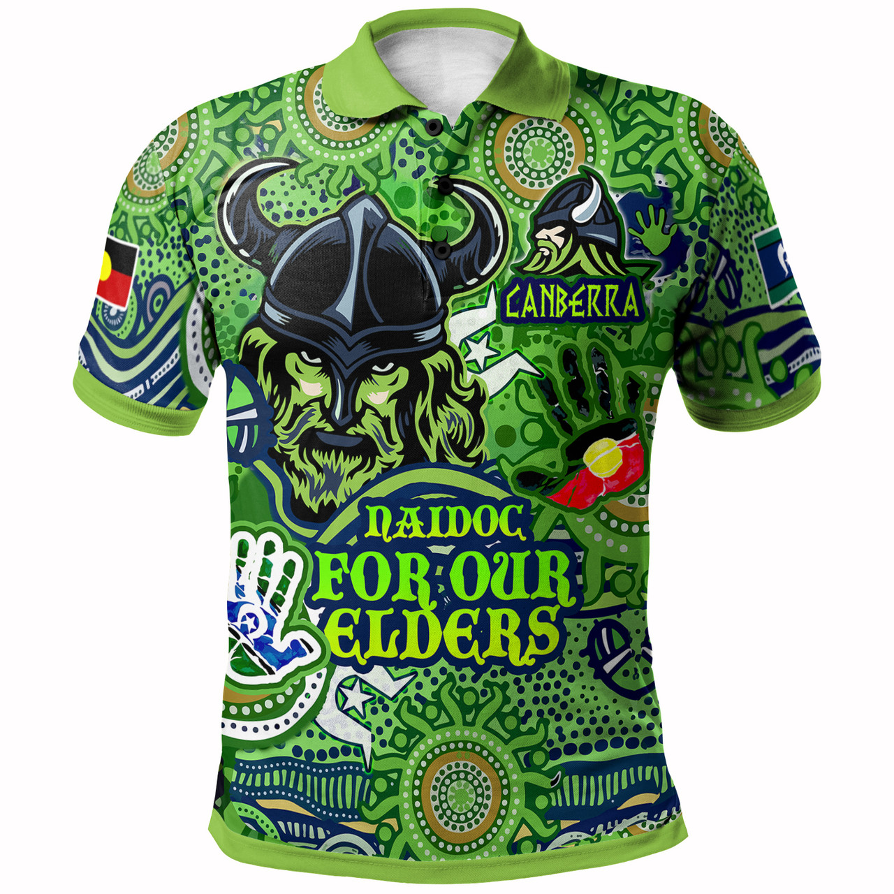 Canberra Raiders Naidoc Polo Shirt Custom Canberra Raiders Naidoc