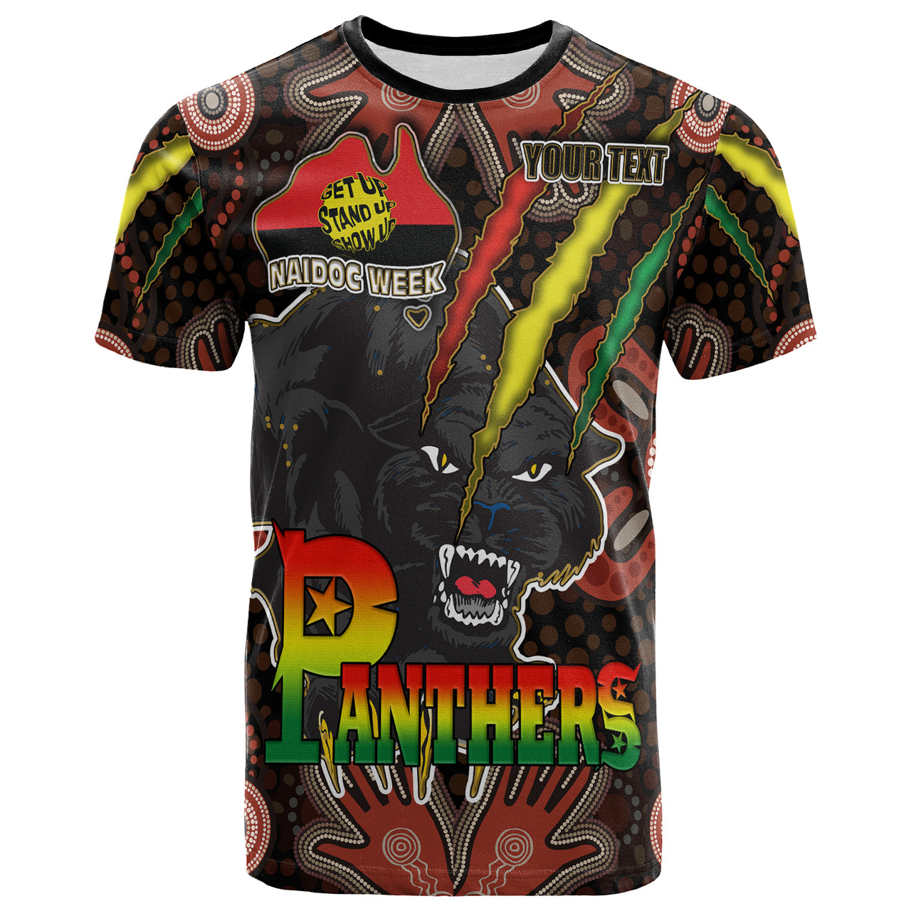 Australia Penrith City T- Shirt - Custom Naidoc Week Panther With ...
