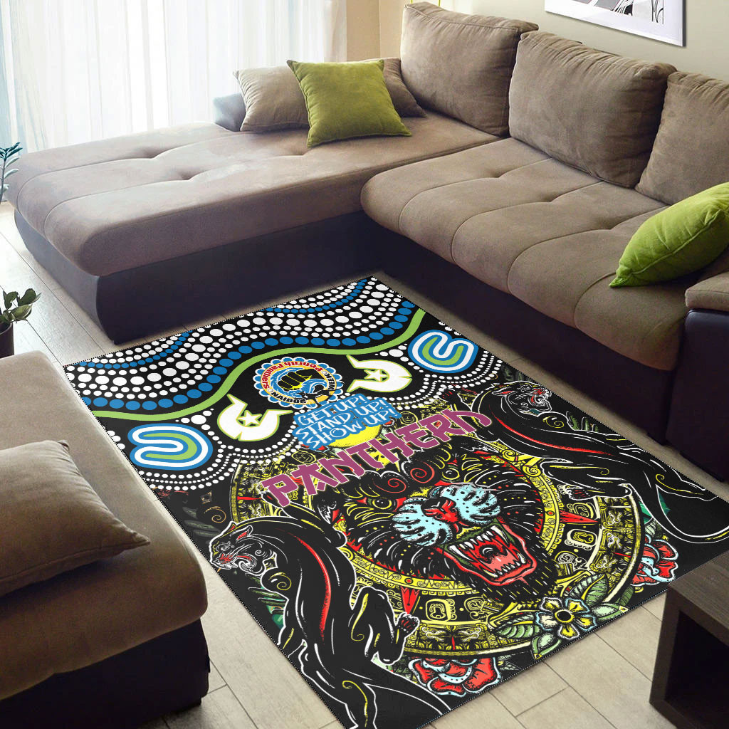 Penrith Panthers Naidoc Area Rug Indigenous Penrith Panthers Naidoc
