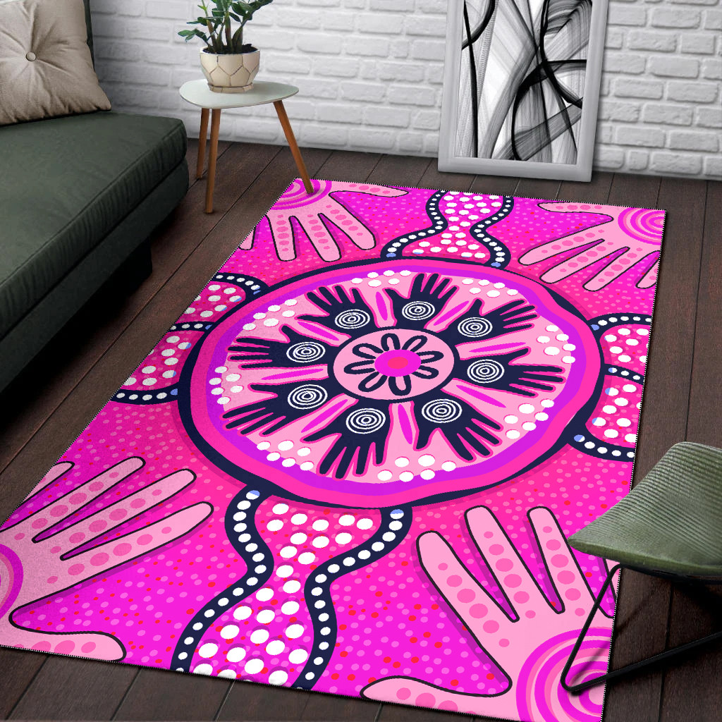 Australia Aboriginal Area Rug - Aboriginal dot art vector painting ...