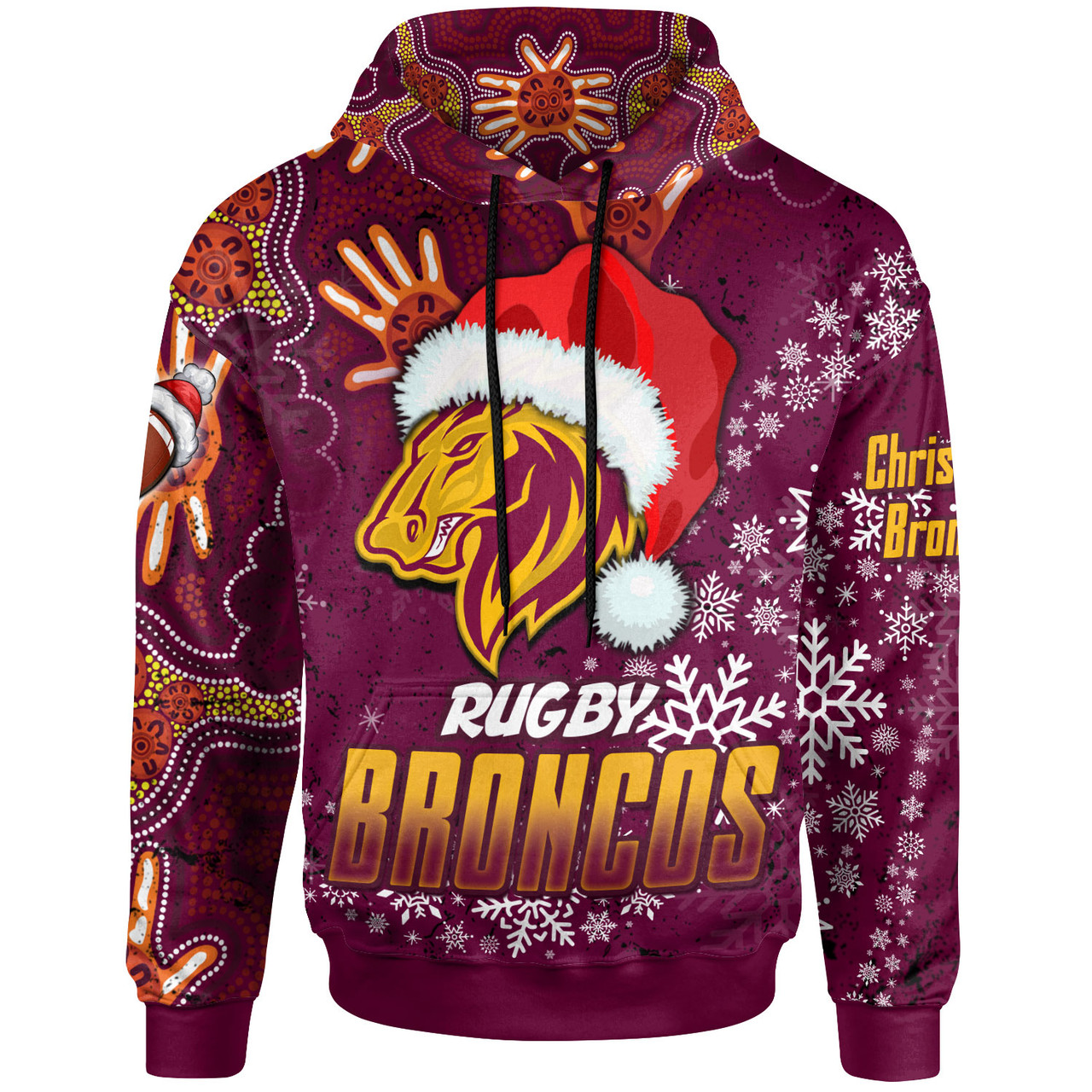 Broncos Rugby Hoodie - Custom Christmas 