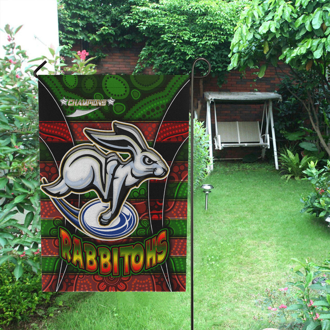 South Sydney Rabbitohs Flag - Rabbit Aboriginal Inspired Style Pattern Flag