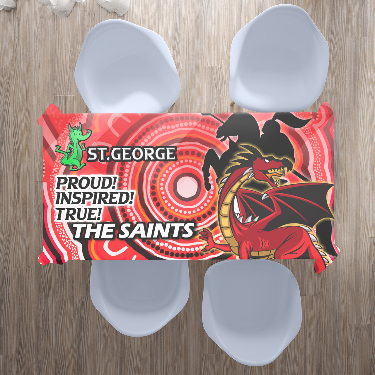 Saints Rugby Pattern St. George Rugby Tablecloth - The Saints Proud! Inspired! True! Dragon ...