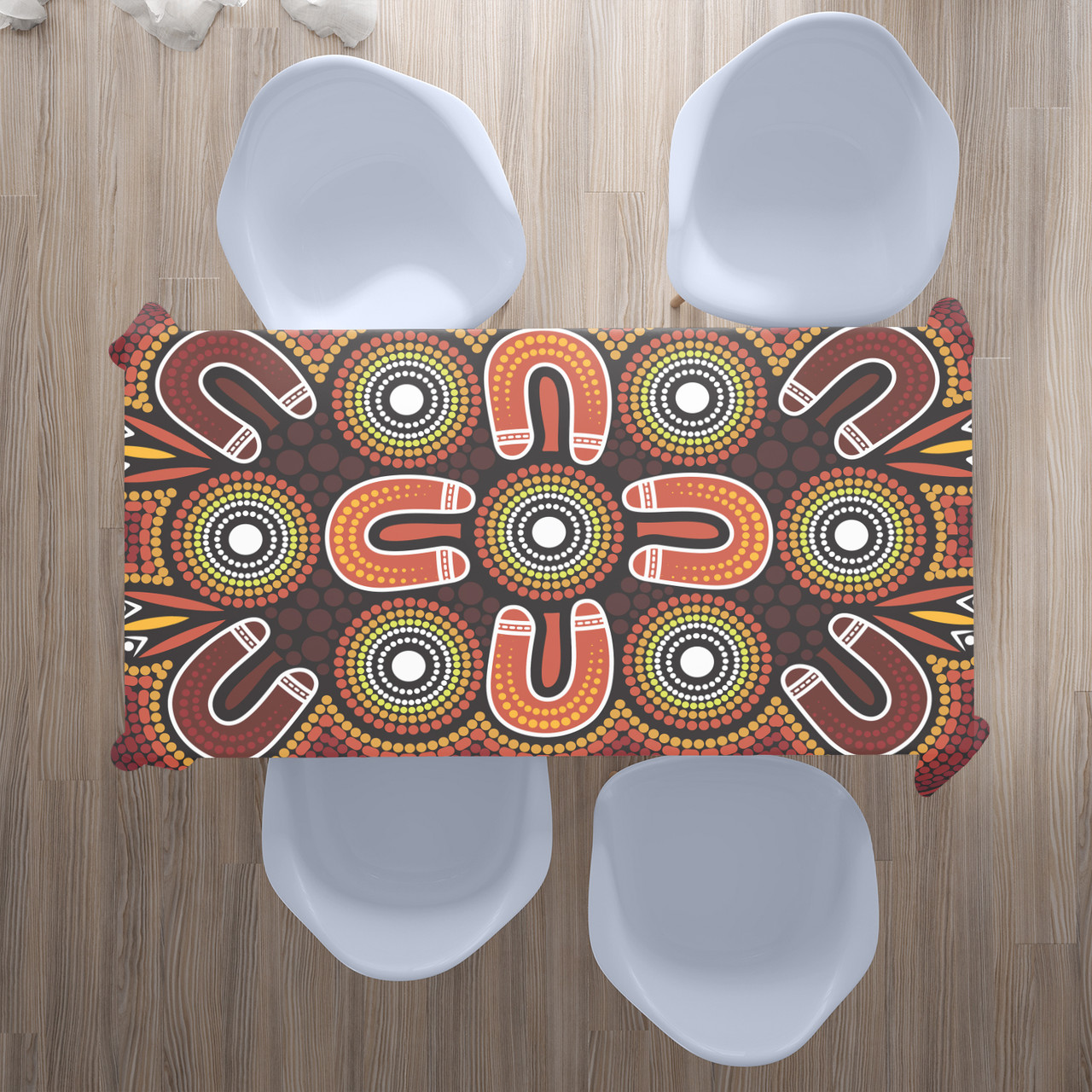 Australia Aboriginal Inspired Tablecloth - Australian Aboriginal Dot ...