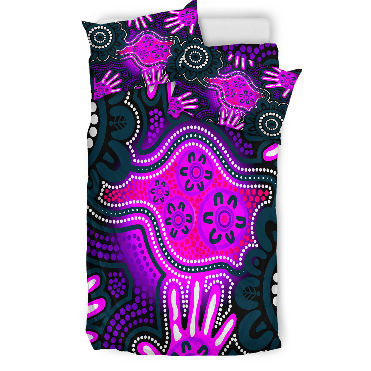 Australia Indigenous Bedding Set Aboriginal inspired dot artwork with