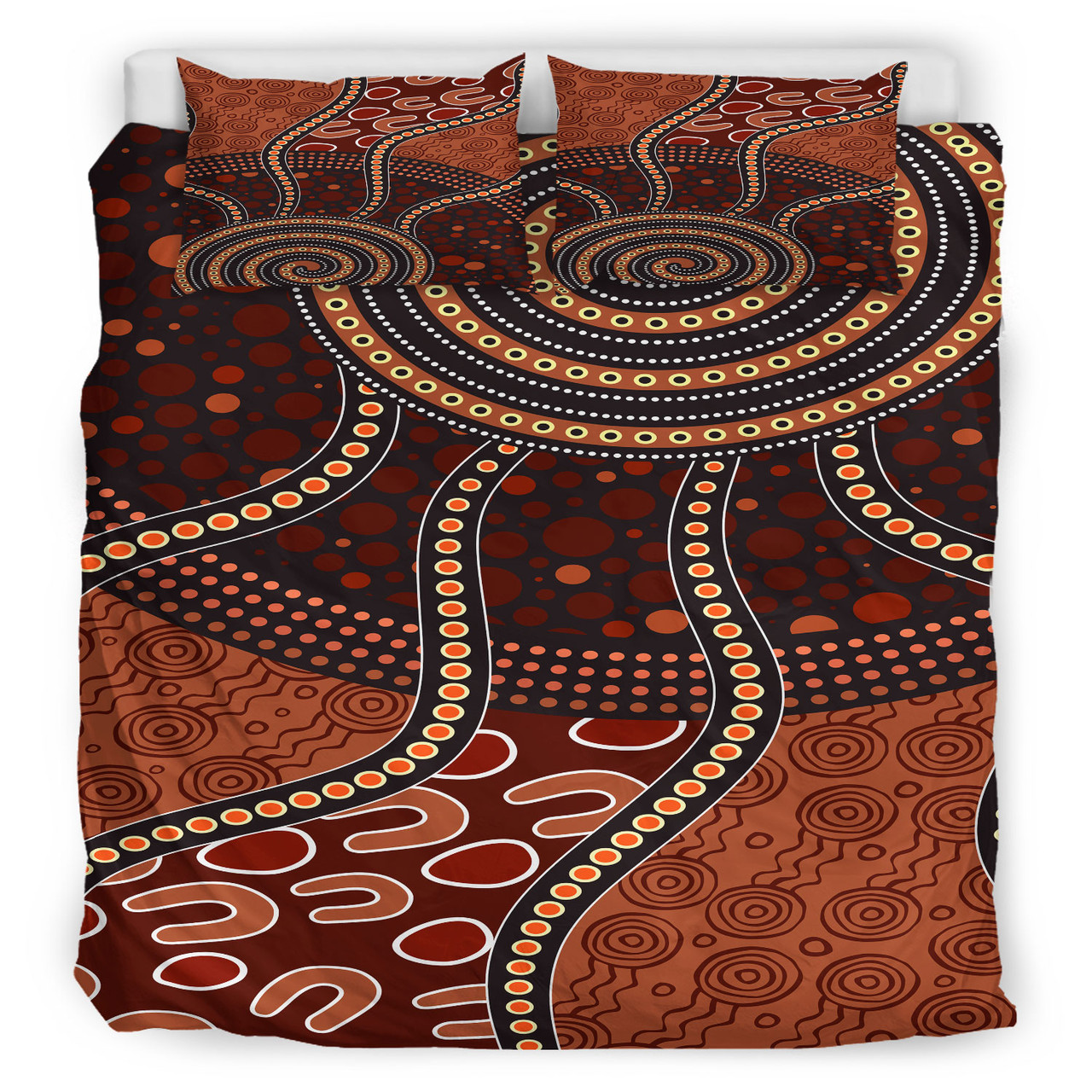 Australia Indigenous Bedding Set Aboriginal Inspired Midnight Dreamtime