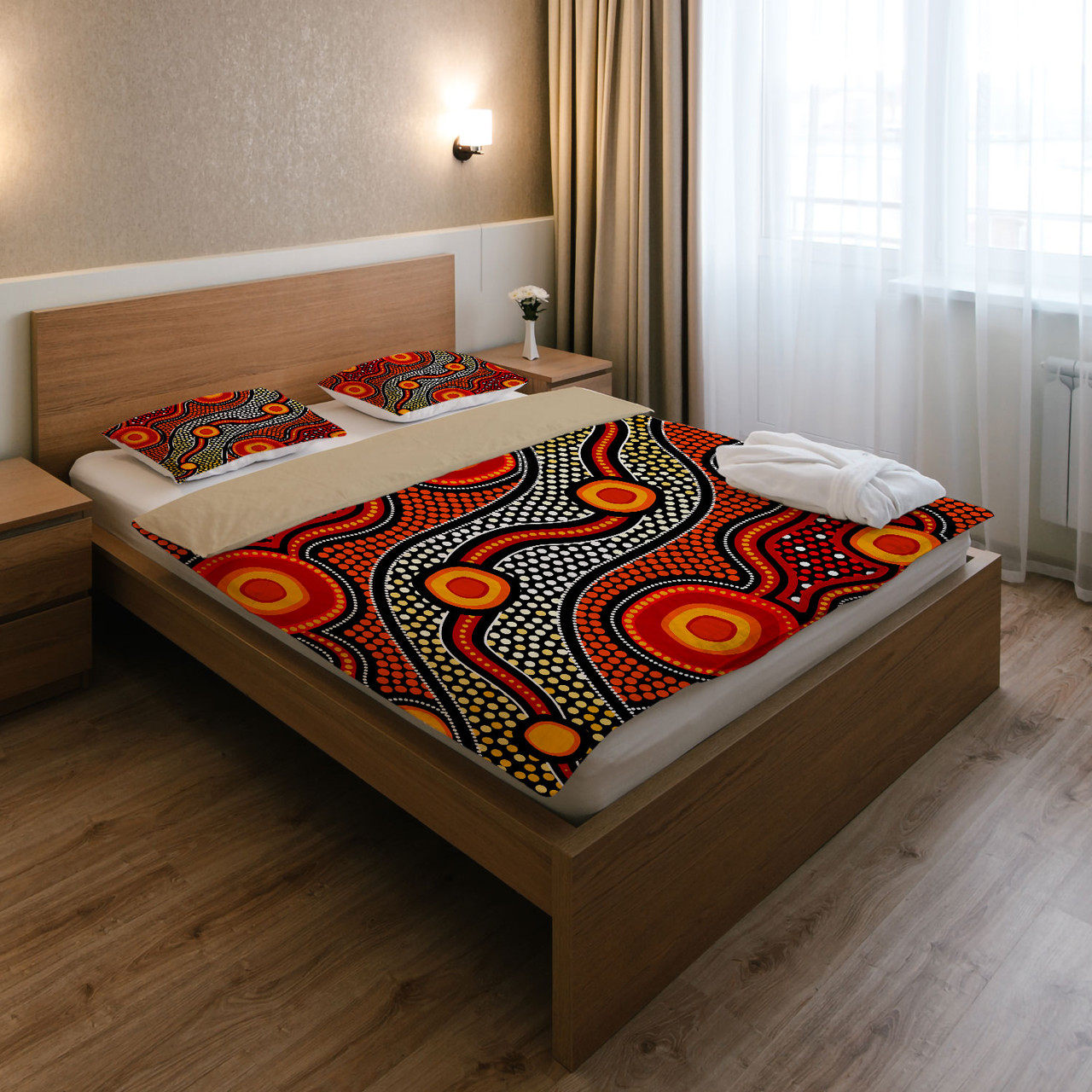 Australia Indigenous Bedding Set Aboriginal Inspired style of