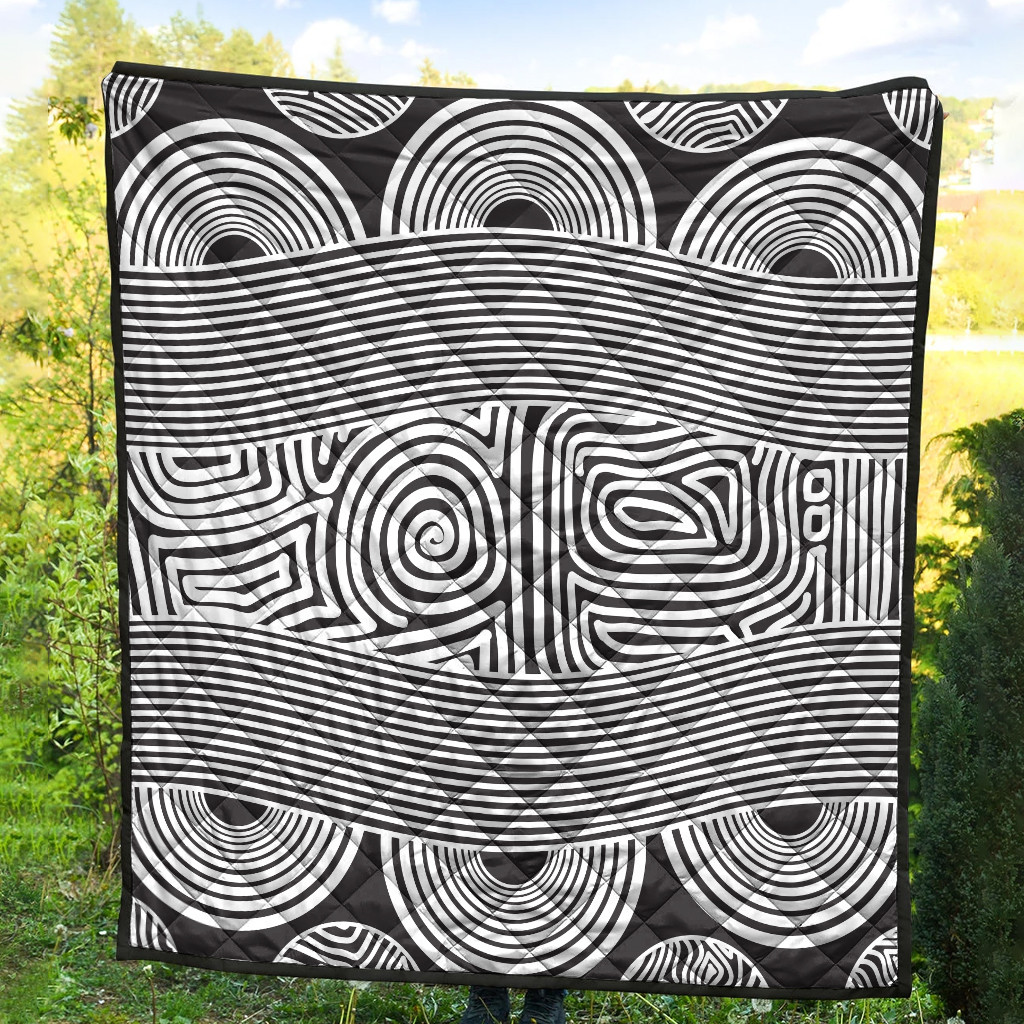 Australia Aboriginal Inspired Quilt Black And White Vector Aboriginal