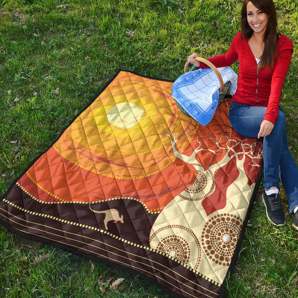 Australia Aboriginal Inspired Quilt Aboriginal Boab Tree Vector