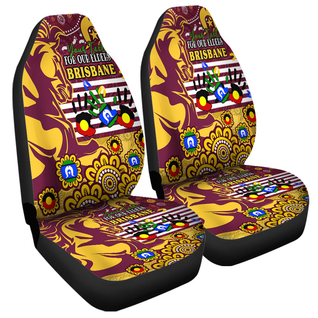 Brisbane Broncos Naidoc Week Custom Car Seat Covers For Our Elders